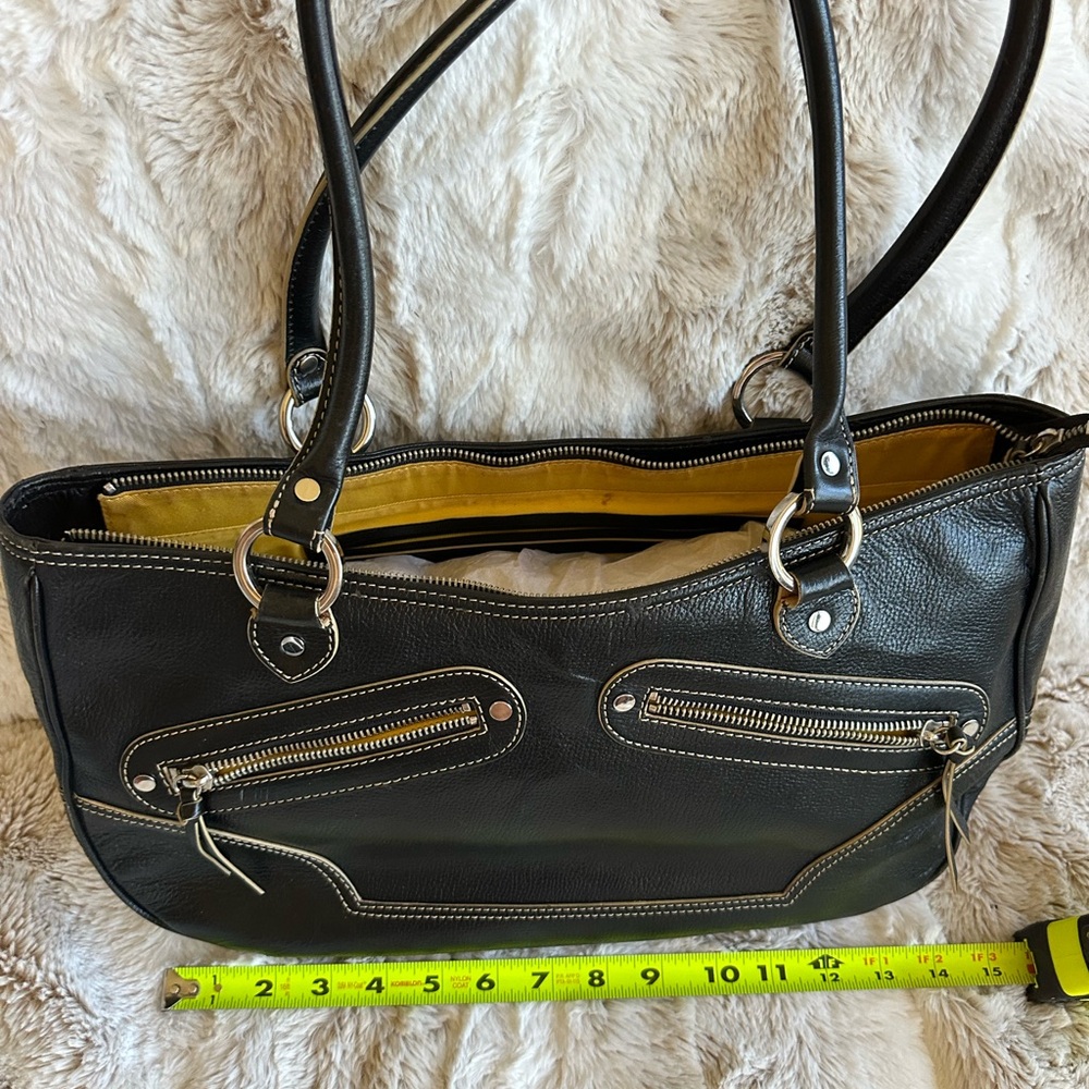 Black Leather Tote Bag